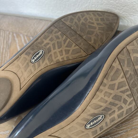 Womens Dr. Scholls True Comfort Slip On Solid Navy Blue Ballet Flats Size 8 - Picture 6 of 9